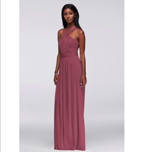David’s Bridal “Chianti” color bridesmaid dress